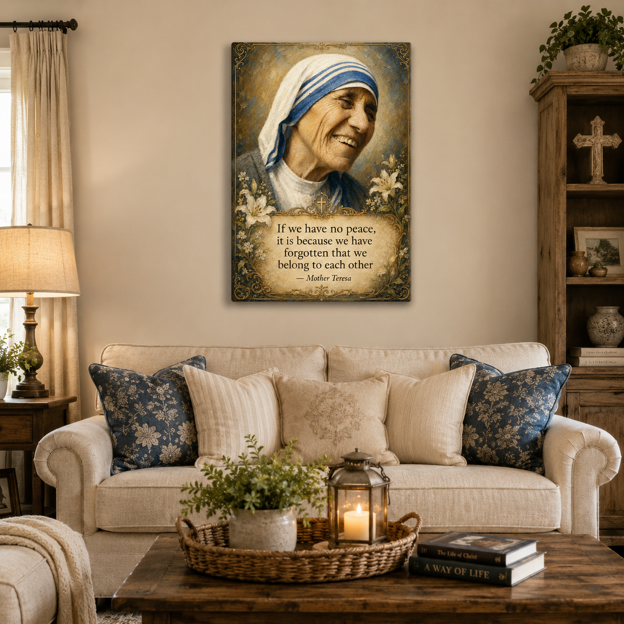 Mother Teresa Peace Canvas Print - If We Have No Peace