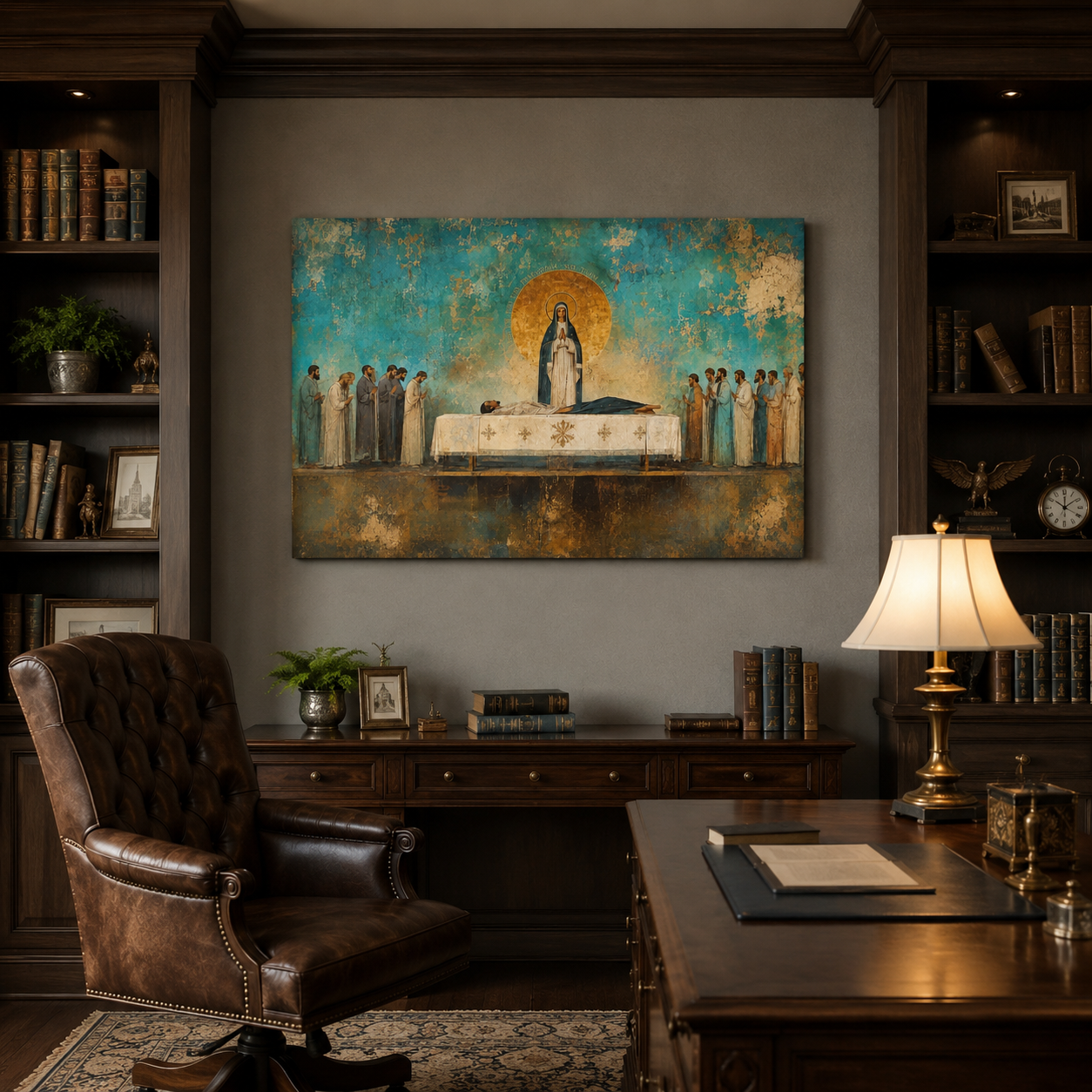 Sacred Dormition Canvas Print - Where Mary Rests, Peace Remains