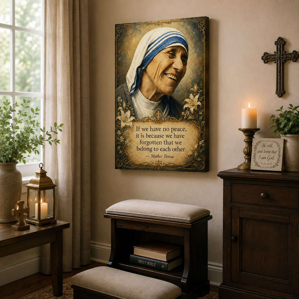 Mother Teresa Peace Canvas Print - If We Have No Peace