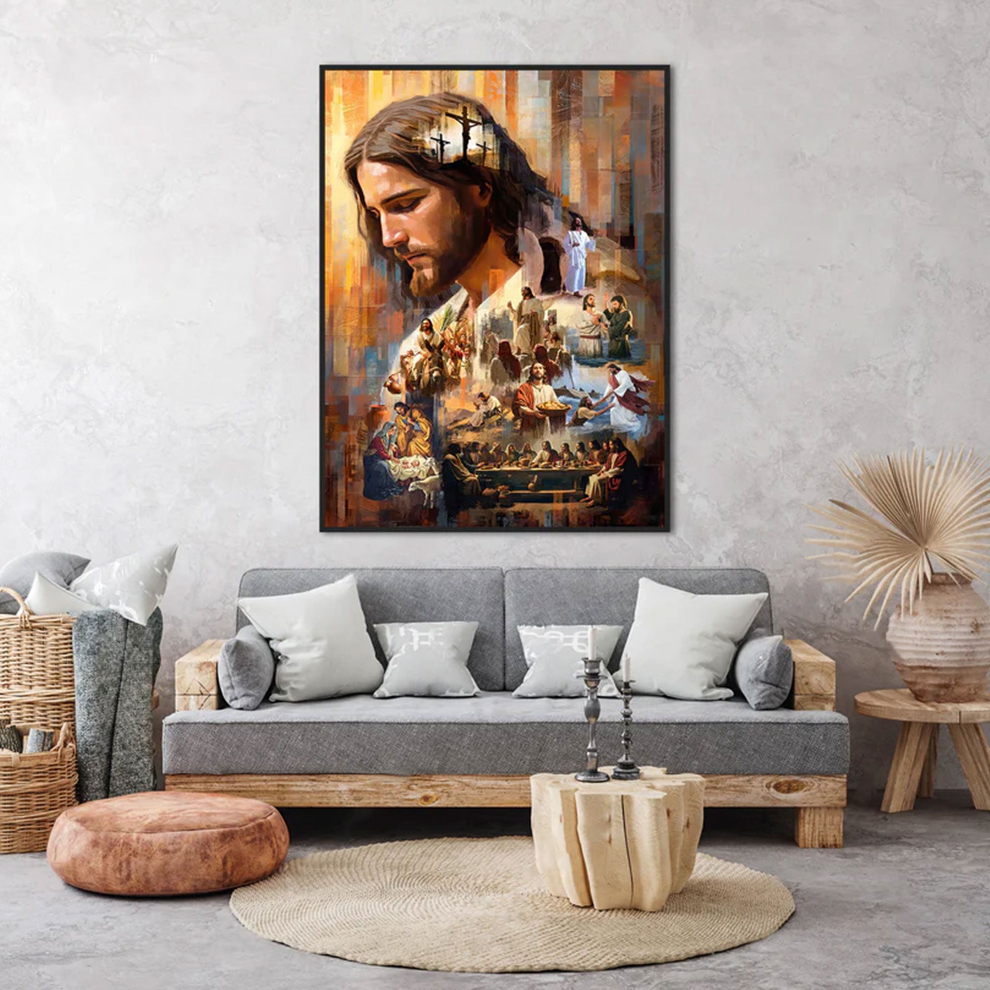 The Legacy of Christ Canvas Print, Jesus Christian Wall Art, Sacred Faith Painting, Inspirational Religious Decor