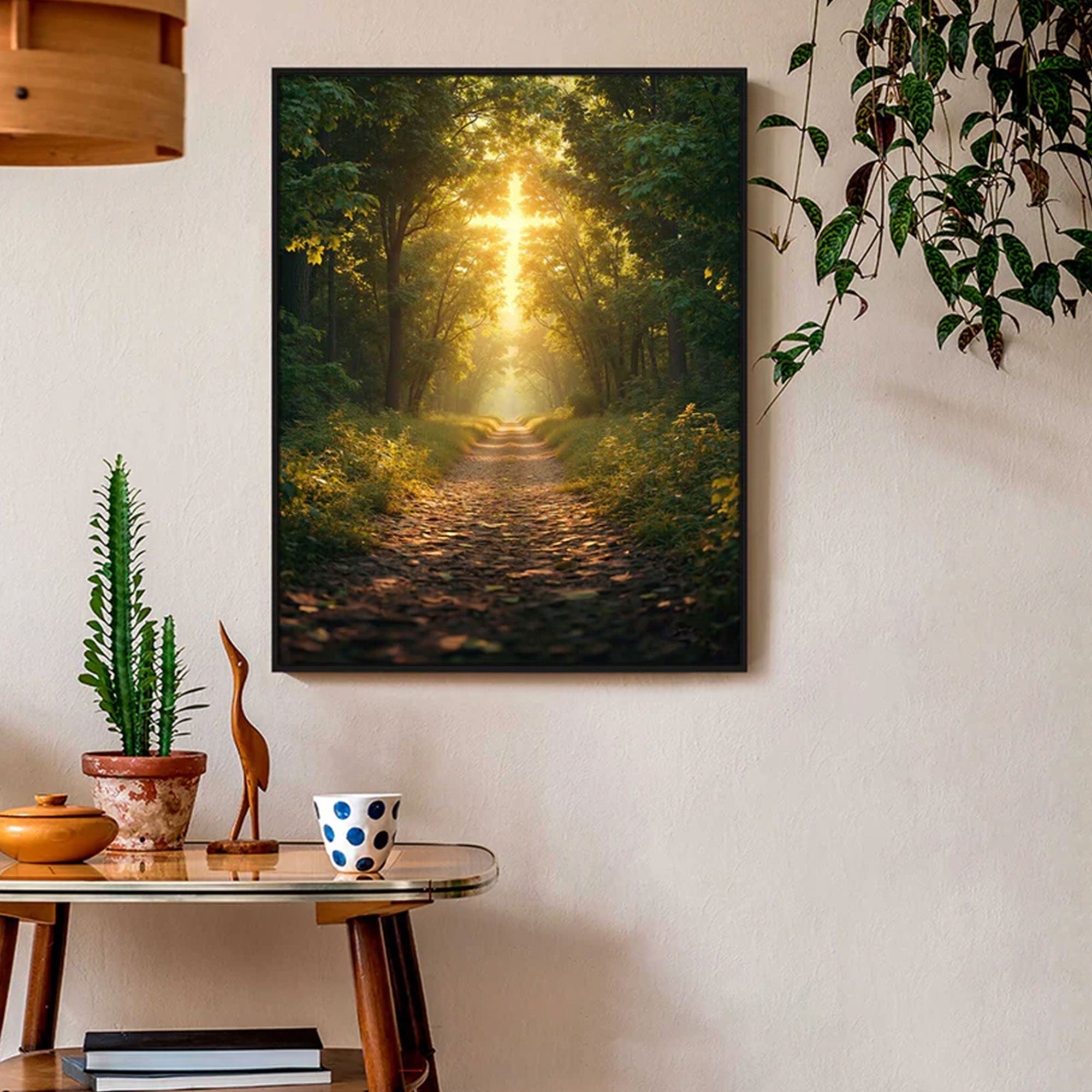 Path of Faith Canvas Print, Spiritual Landscape Wall Art, Christian Journey Decor, Inspirational Faith Artwork