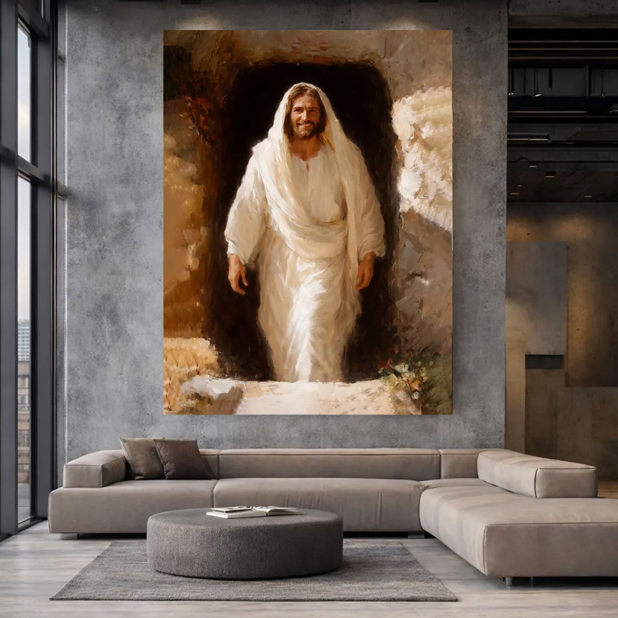 Jesus Resurrection Canvas Print, Christian Wall Art, Faith-Based Religious Home Decor