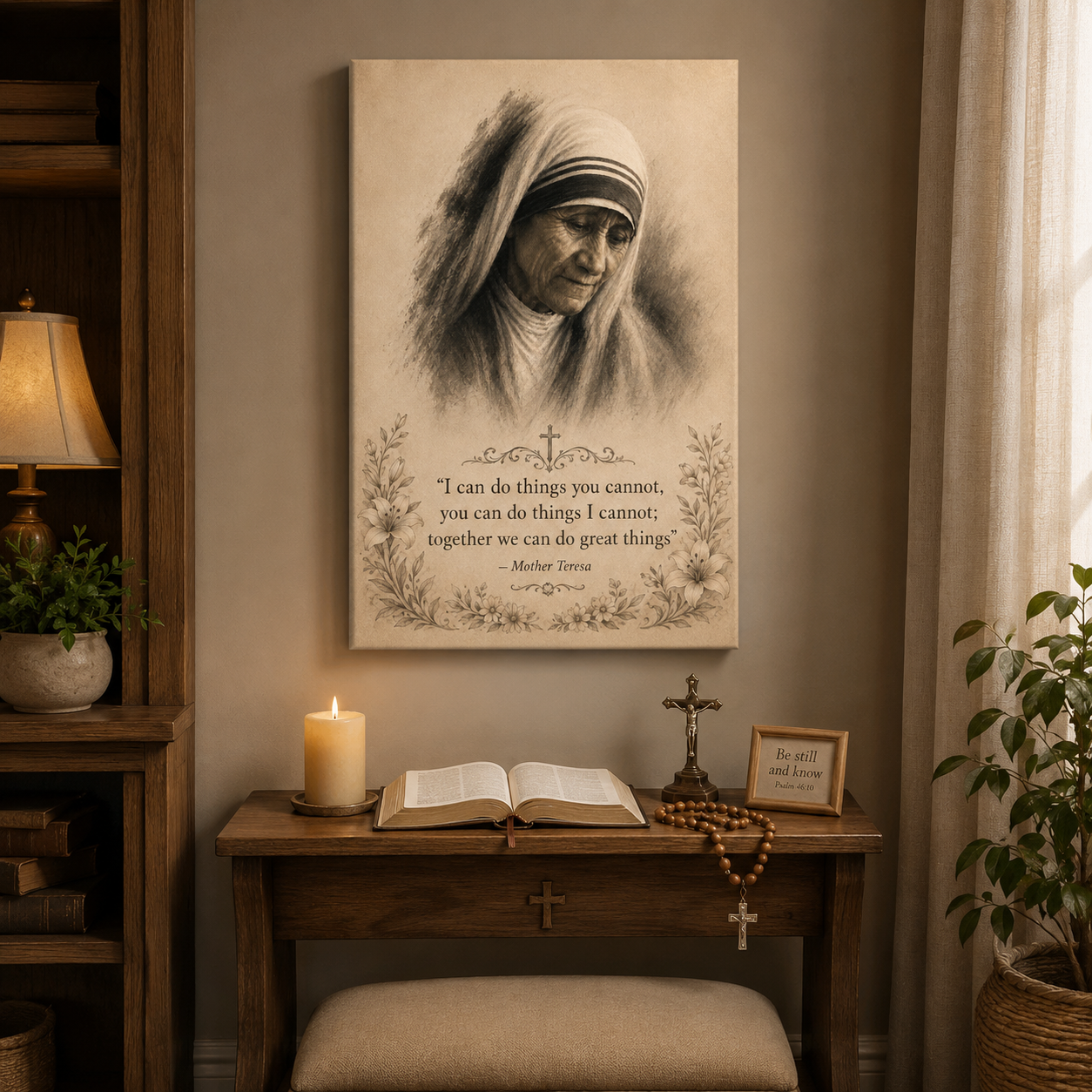 Together We Can Do Great Things Canvas Print - Mother Teresa Masterpiece