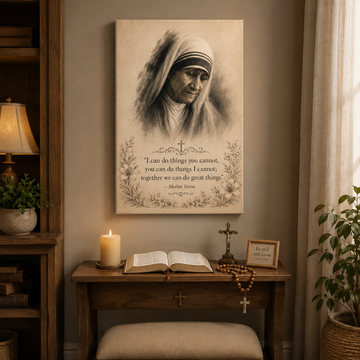 Together We Can Do Great Things Canvas Print - Mother Teresa Masterpiece