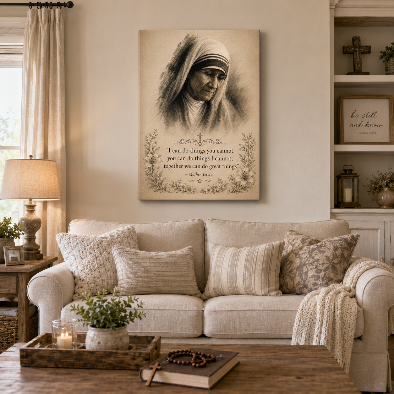 Together We Can Do Great Things Canvas Print - Mother Teresa Masterpiece