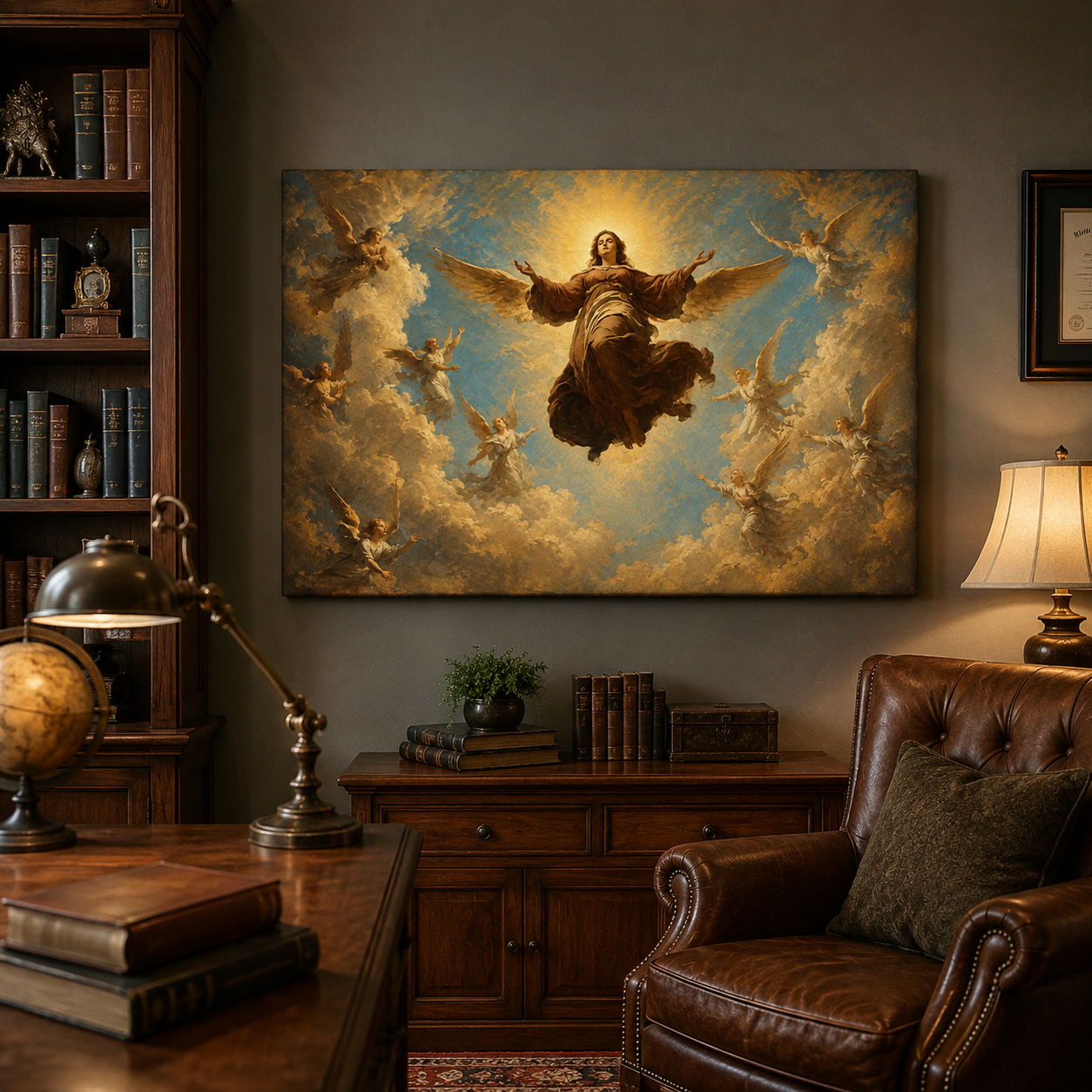 Golden Light Assumption Canvas Print - Bless Your Family Meals