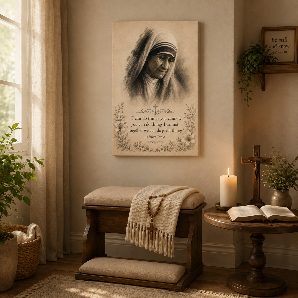 Together We Can Do Great Things Canvas Print - Mother Teresa Masterpiece