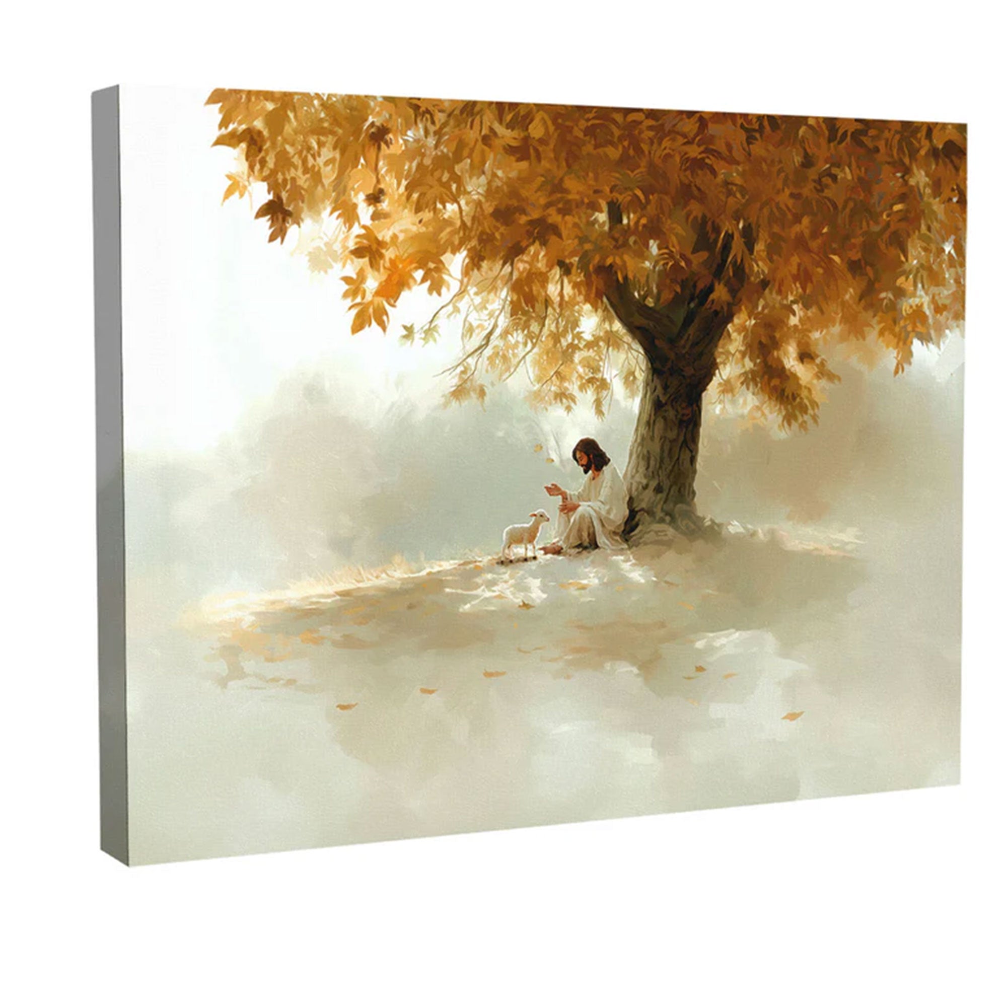 Christ’s Welcome Canvas Print, Jesus Open Arms Wall Art, Christian Faith Decor, Inspirational Religious Artwork