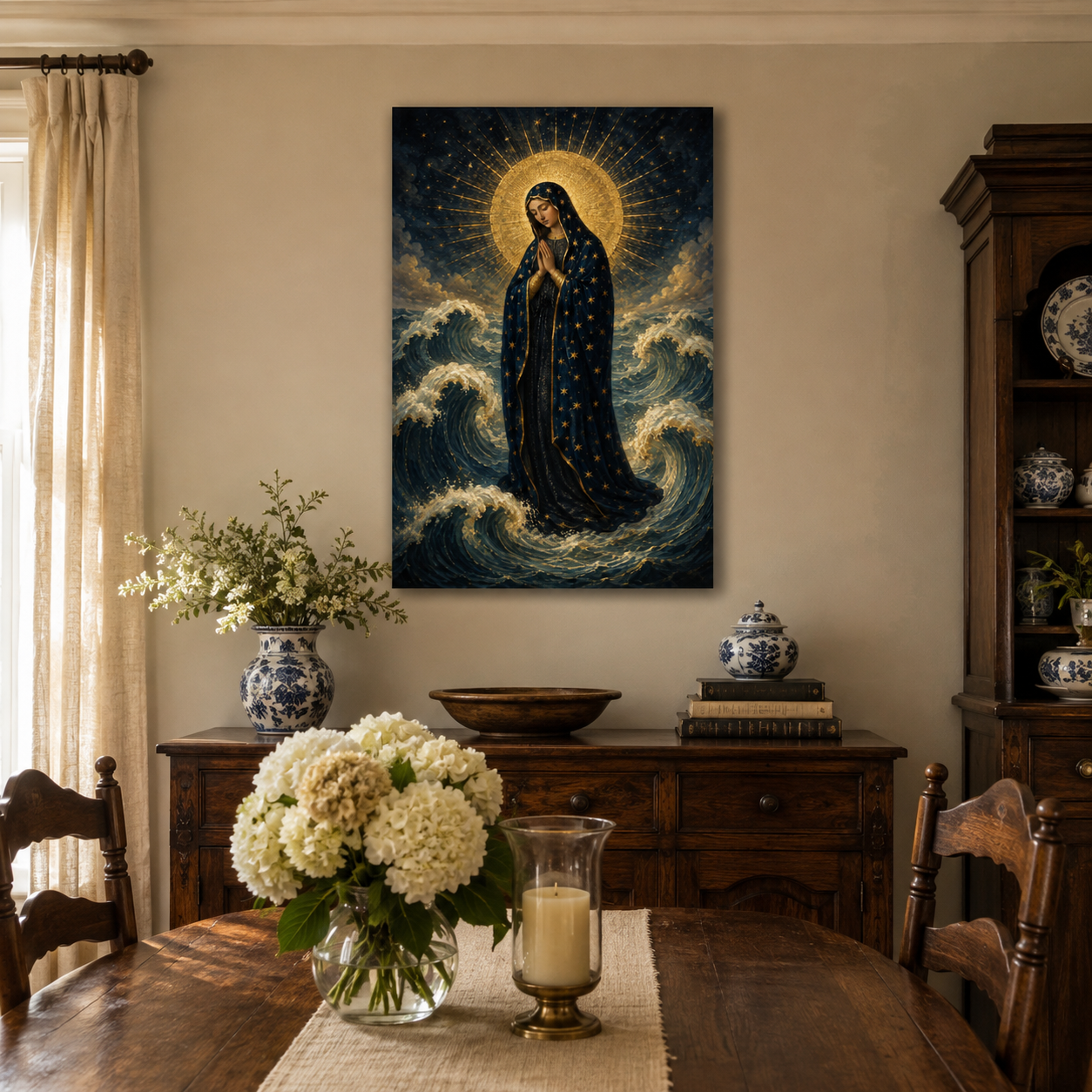 Stella Maris Canvas Print - The Guardian in Life's Storms