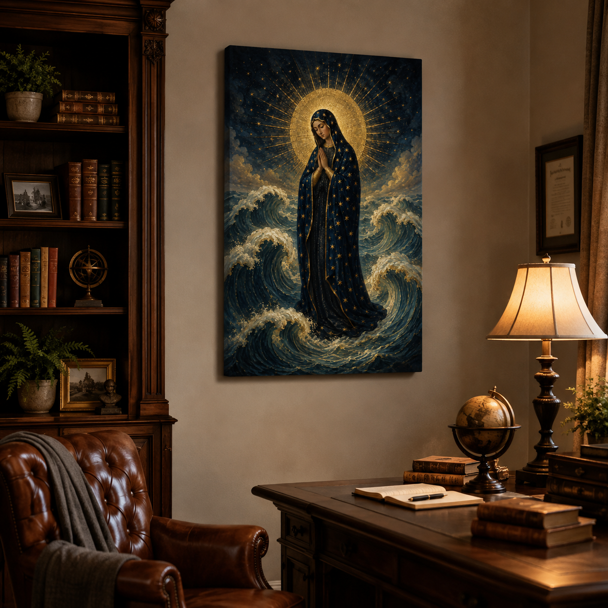 Stella Maris Canvas Print - The Guardian in Life's Storms