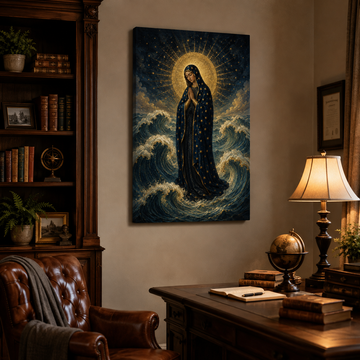 Stella Maris Canvas Print - The Guardian in Life's Storms