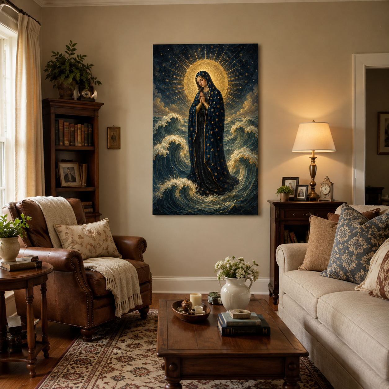 Stella Maris Canvas Print - The Guardian in Life's Storms