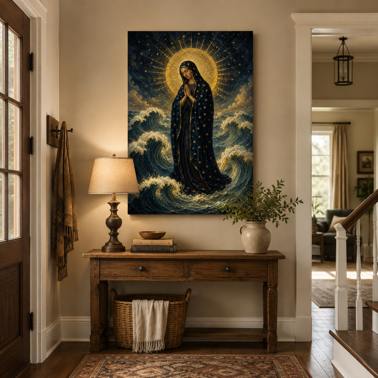 Stella Maris Canvas Print - The Guardian in Life's Storms