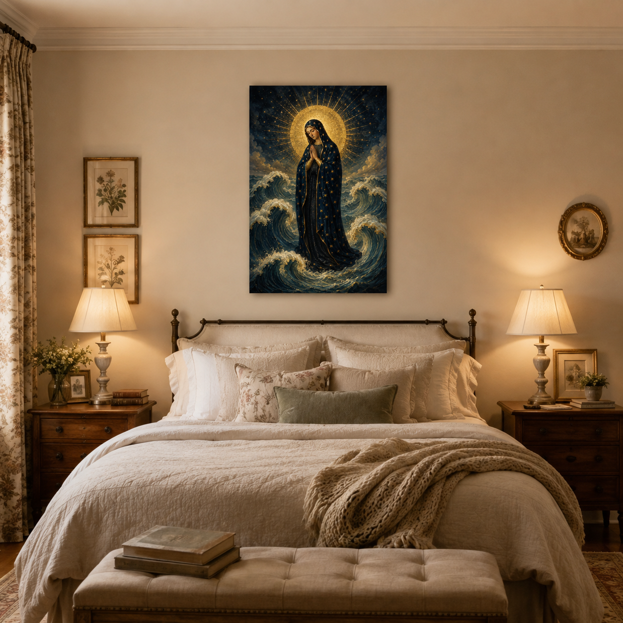 Stella Maris Canvas Print - The Guardian in Life's Storms