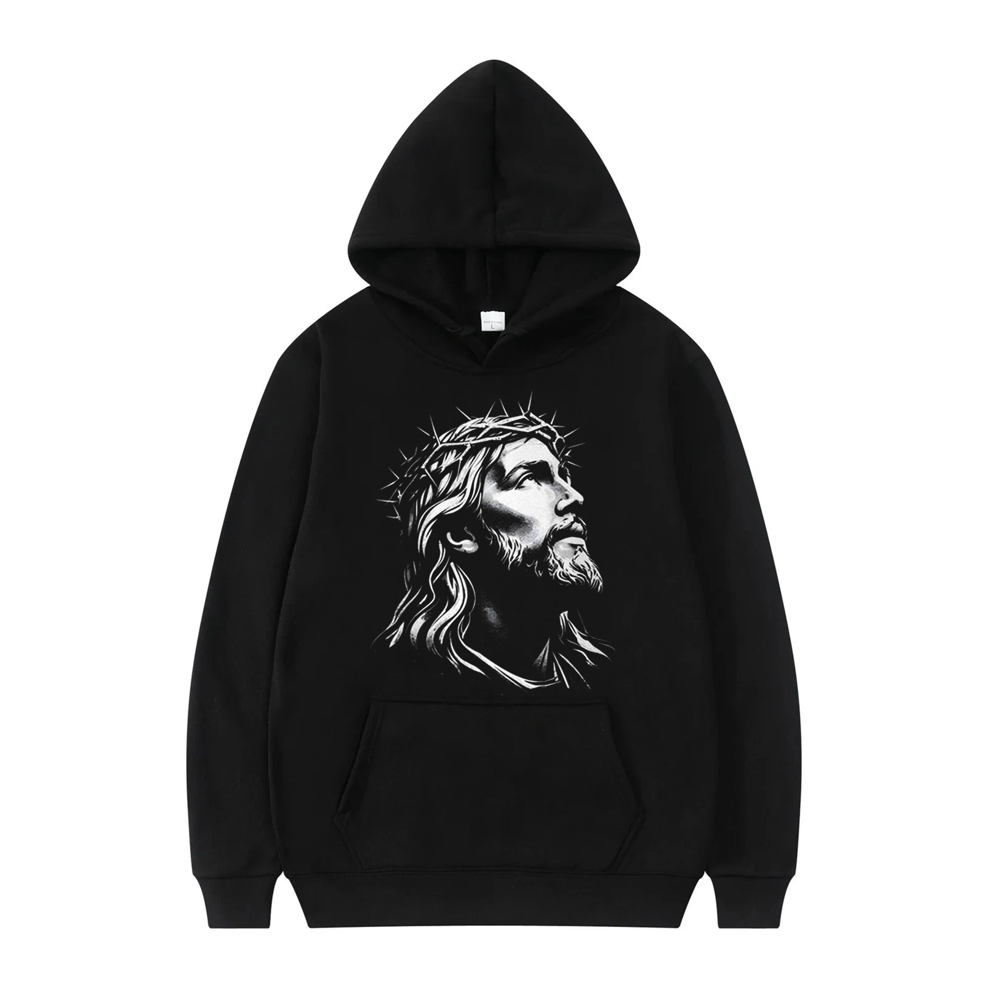 Jesus Christ Portrait Shirt, Crown of Thorns Graphic Tee, Christian Religious Apparel