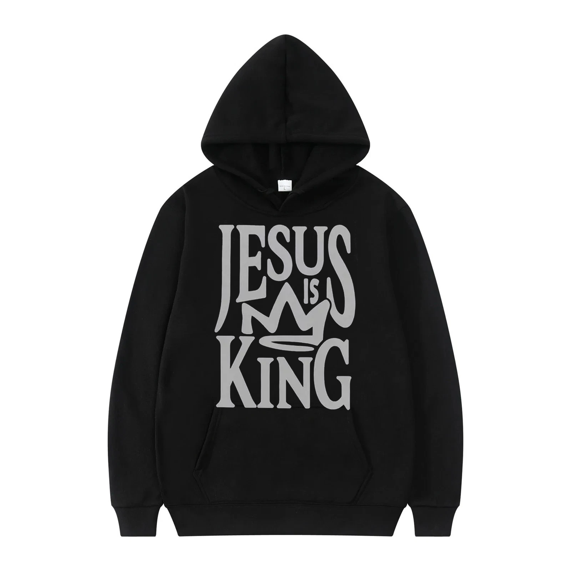 "Jesus Is King" Oversized T-Shirt, Vintage Christian Streetwear, Urban Faith Graphic Tee