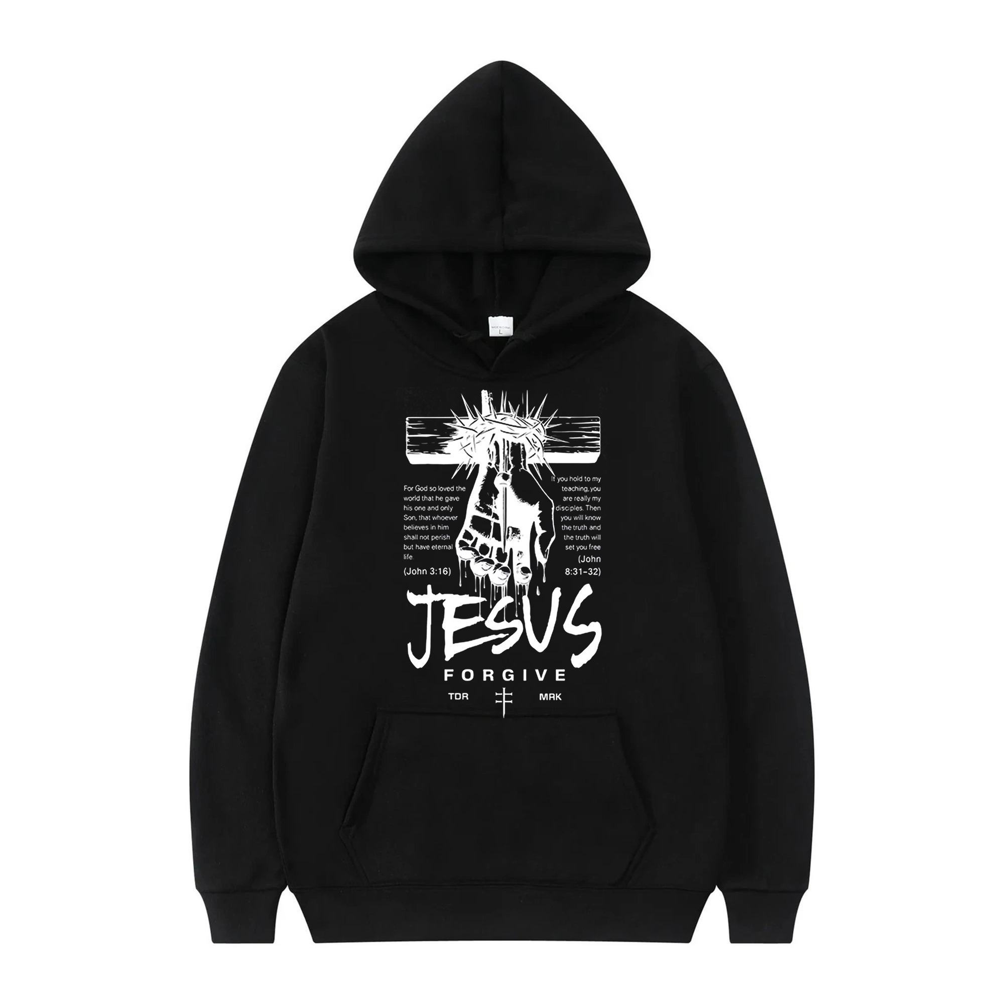Minimalist Jesus Forgive Acid Wash Tee, Retro Christian Streetwear, Flat 2D Graphic Cross Shirt for Men & Women