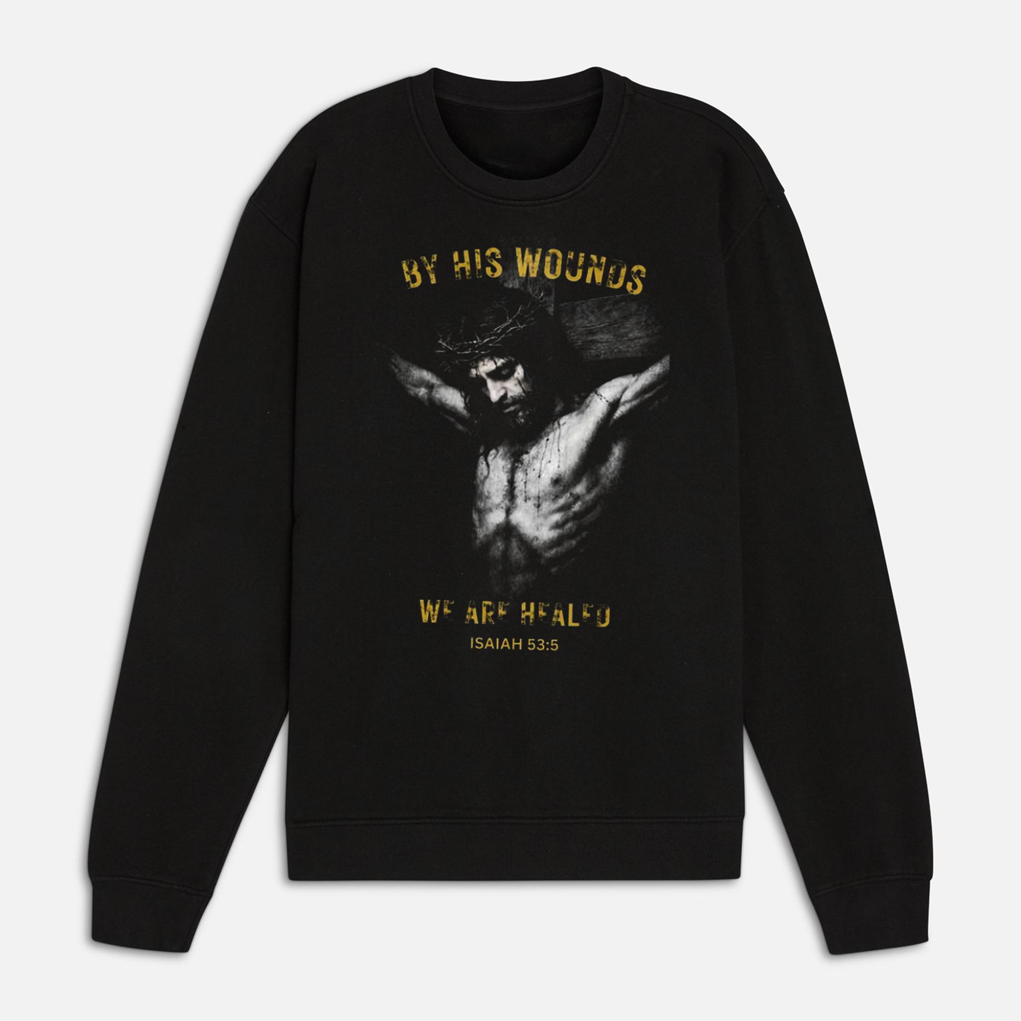 By His Wounds We Are Healed Shirt, Hoodie, Sweatshirt, Comfort Colors Christian Tee Isaiah Verse