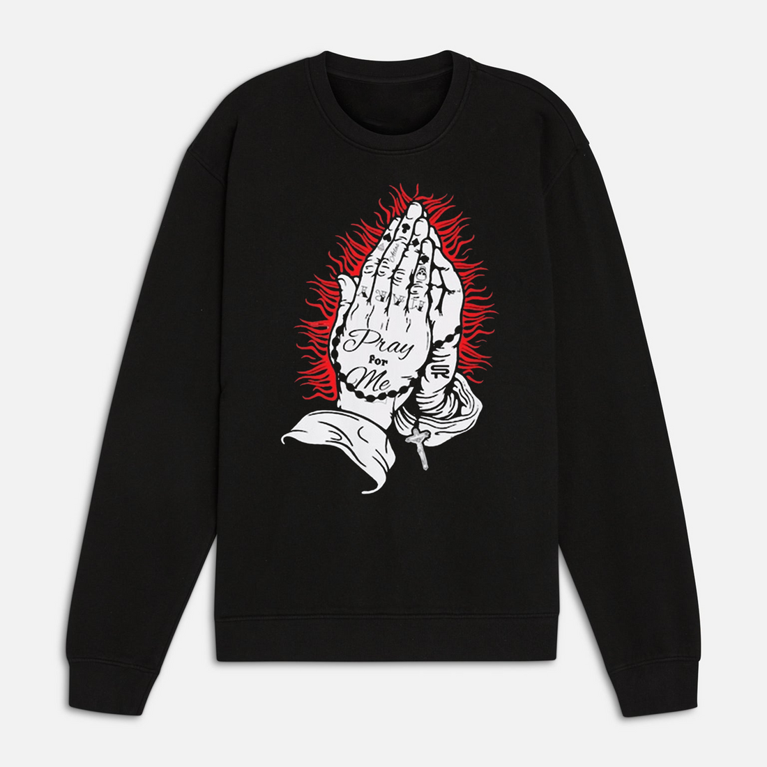 Pray for Me Shirt, Tattooed Hands Christian Tee, Orthodox Catholic Religious Apparel for Men Women