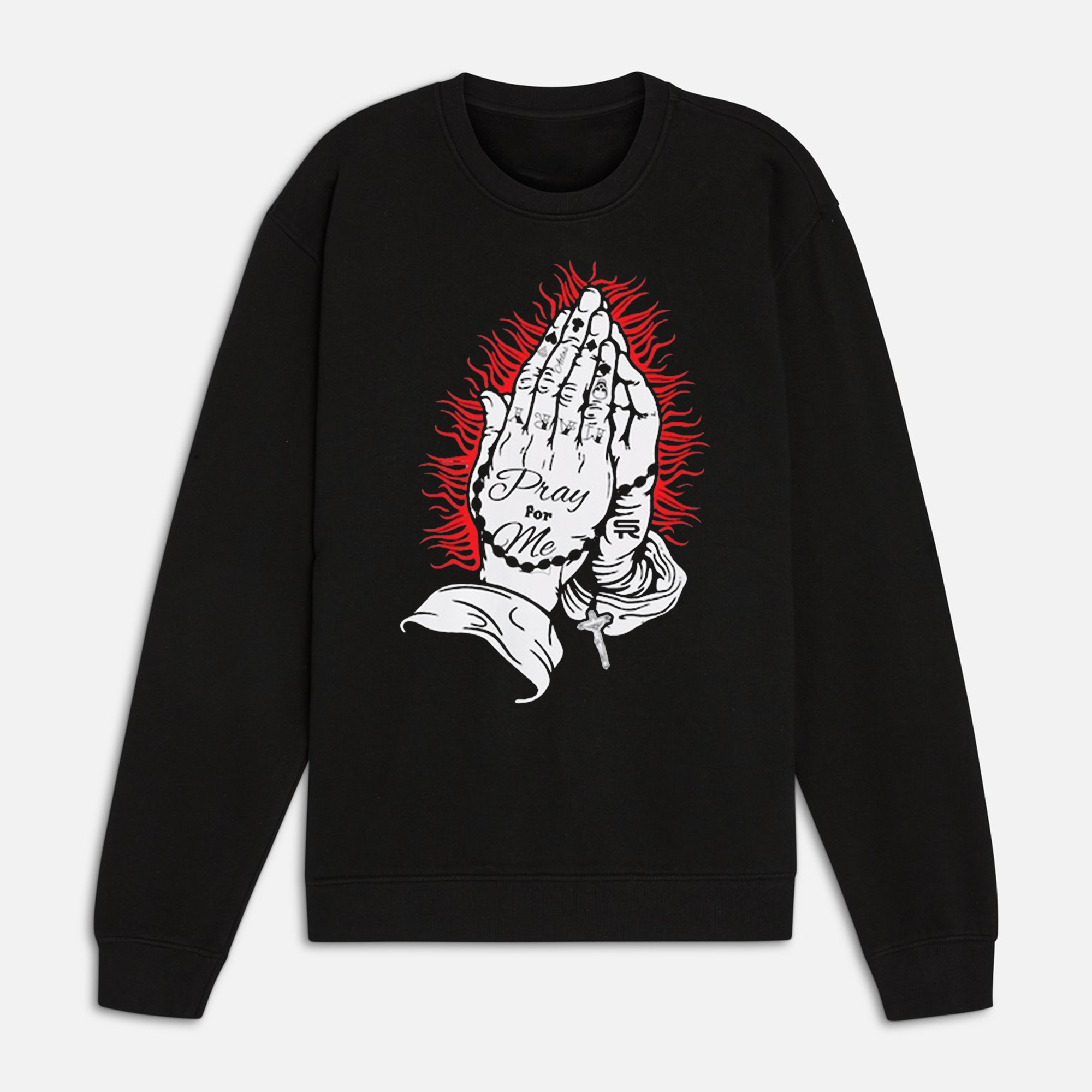 Pray for Me Shirt, Tattooed Hands Christian Tee, Orthodox Catholic Religious Apparel for Men Women