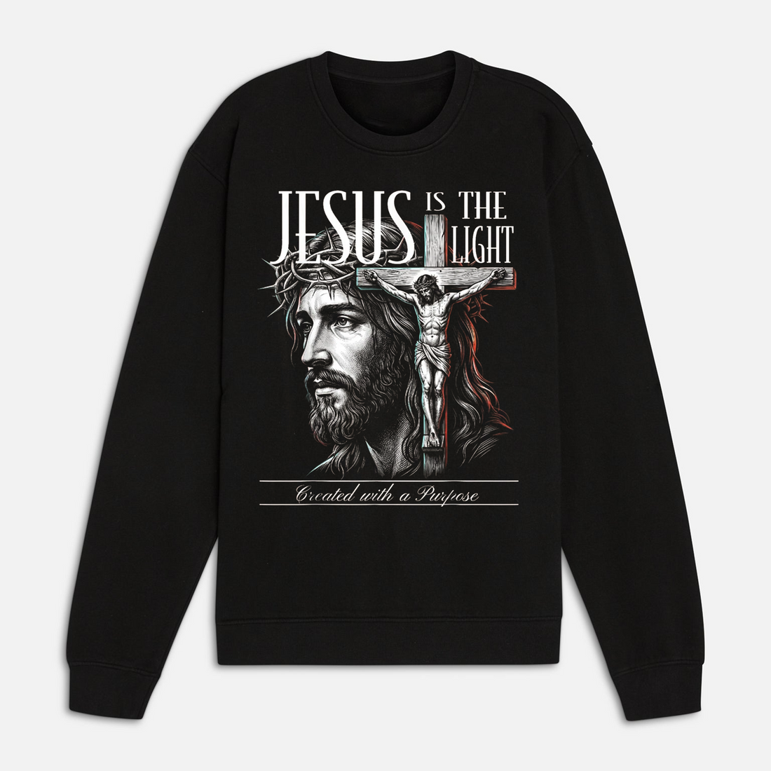 Christian Jesus Is the Light Shirt, Faith Based Graphic Tee, Religious Apparel