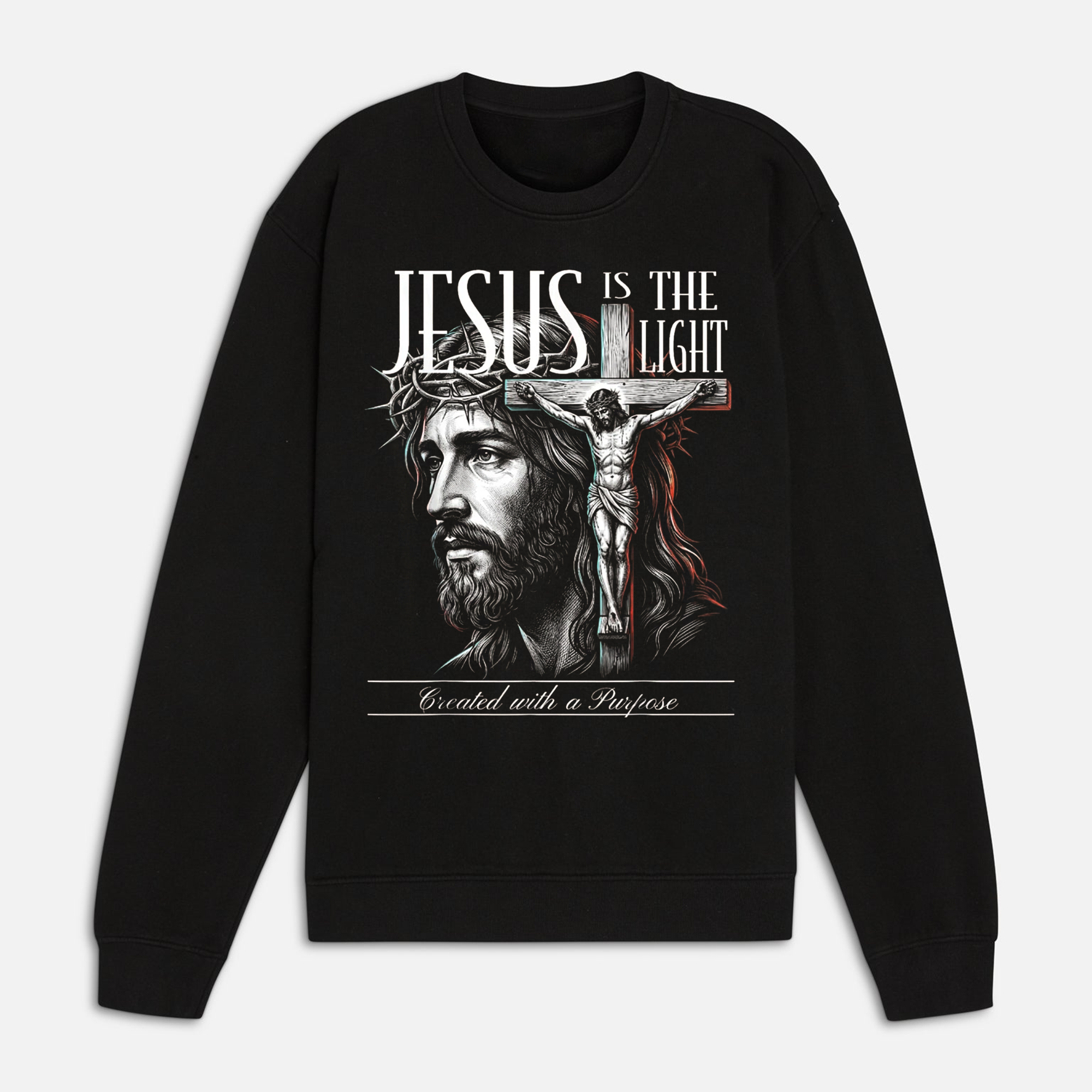 Christian Jesus Is the Light Shirt, Faith Based Graphic Tee, Religious Apparel