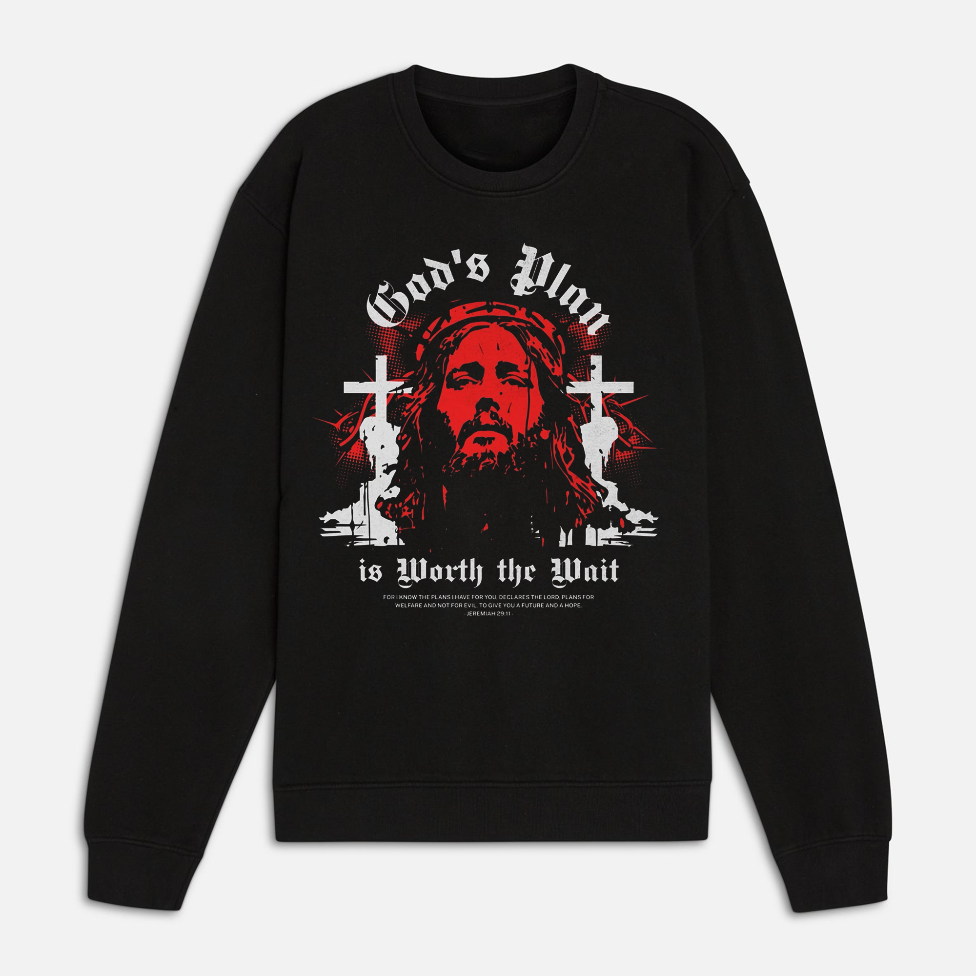 God’s Plan is Worth the Wait Shirt, Jesus Cross Graphic Tee, Christian Faith Apparel