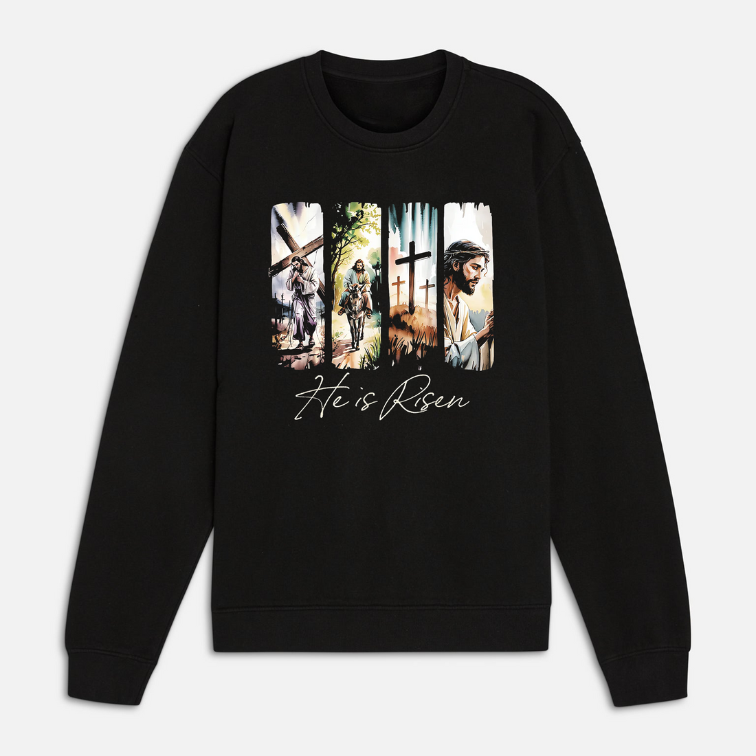 He Is Risen Jesus Shirt, Christian Resurrection Tee, Faith-Based Religious Apparel for Men Women