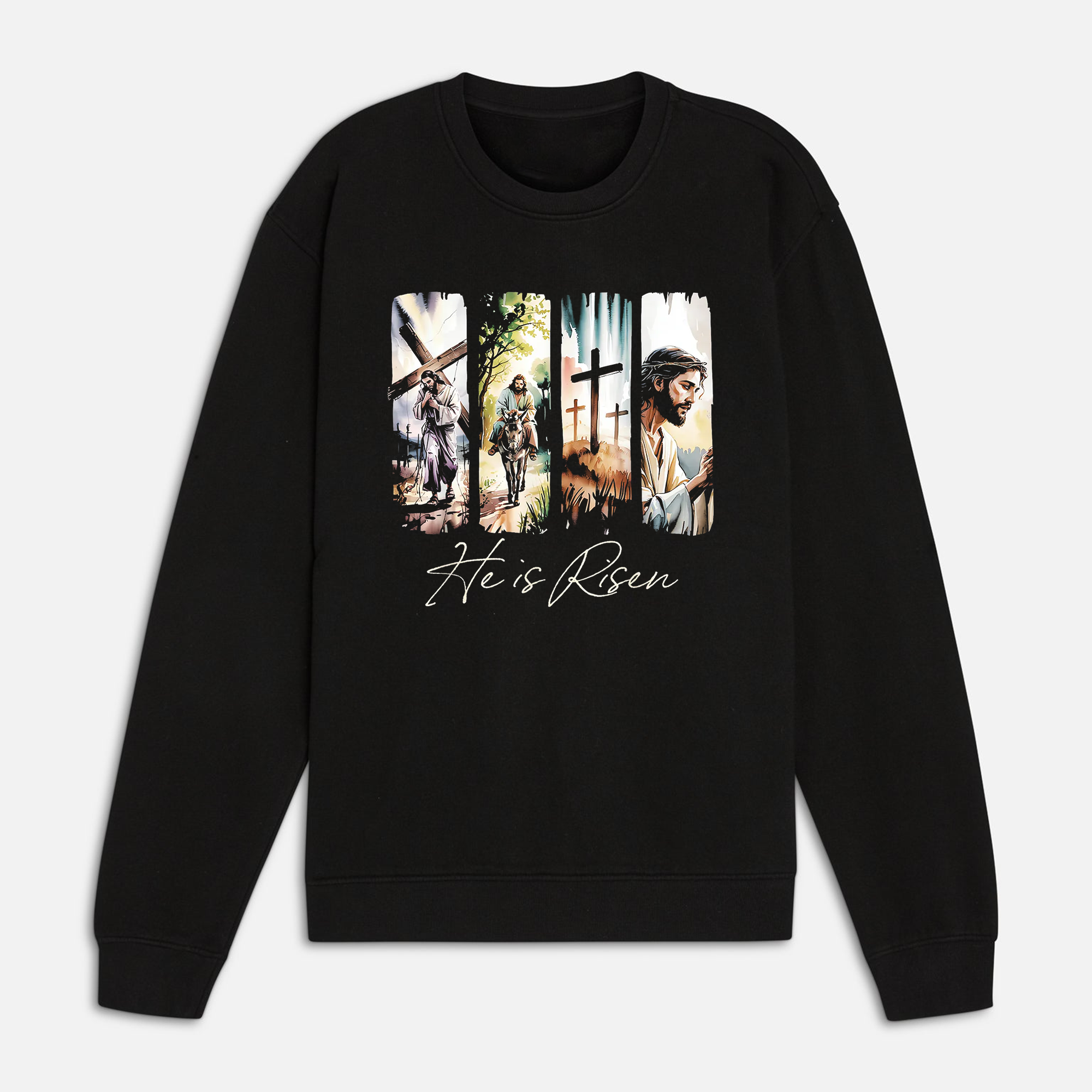 He Is Risen Jesus Shirt, Christian Resurrection Tee, Faith-Based Religious Apparel for Men Women