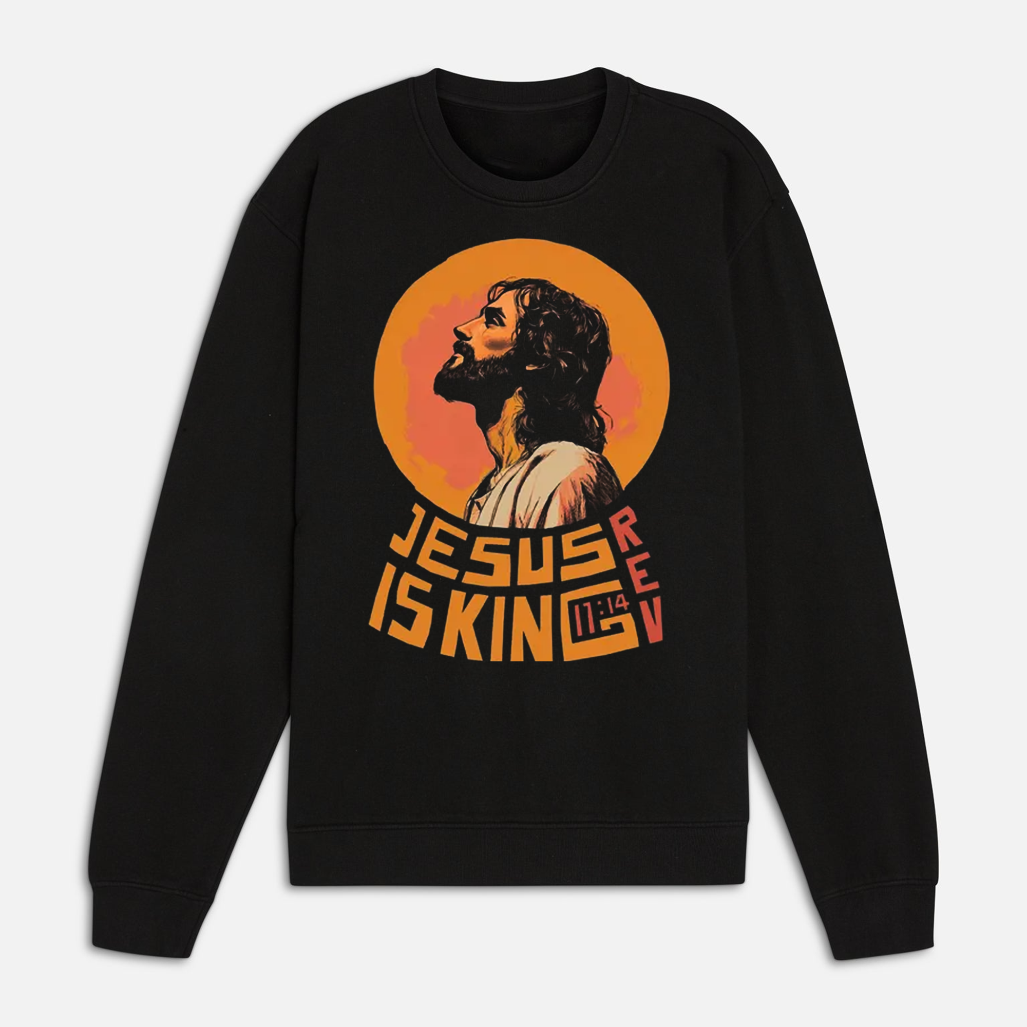 Modern Faith Tee, Jesus Is King Illustration Graphic Streetwear Shirt