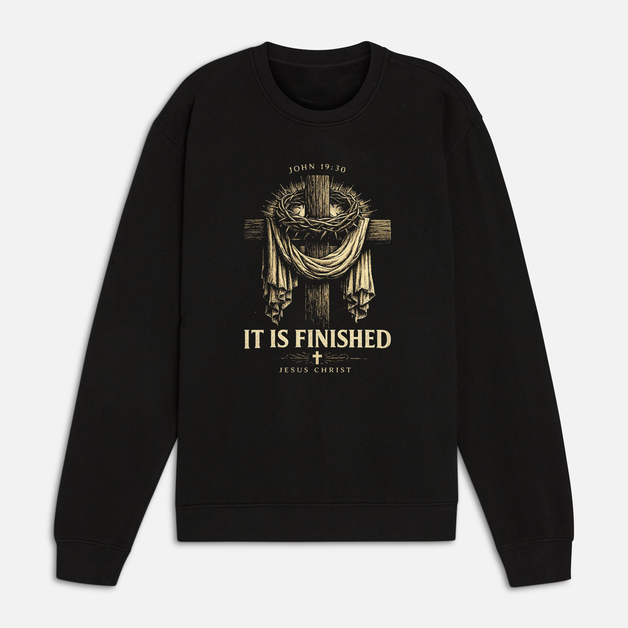 It Is Finished Jesus Christ Shirt, John 19:30 Christian Tee, Cross Faith Religious Apparel for Men Women