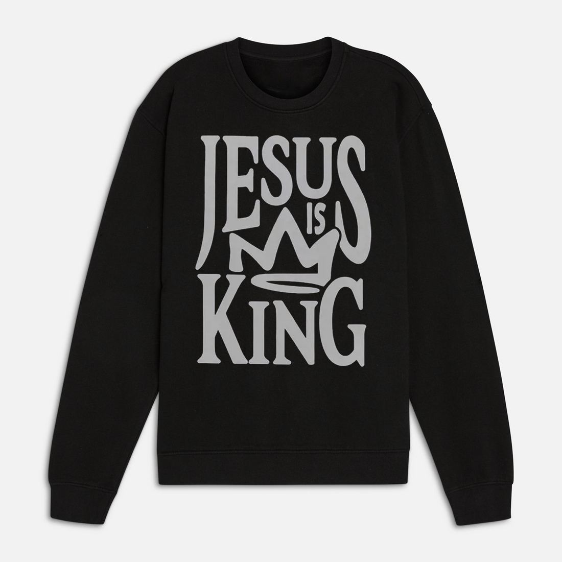"Jesus Is King" Oversized T-Shirt, Vintage Christian Streetwear, Urban Faith Graphic Tee