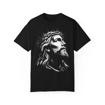 Jesus Christ Portrait Shirt, Crown of Thorns Graphic Tee, Christian Religious Apparel