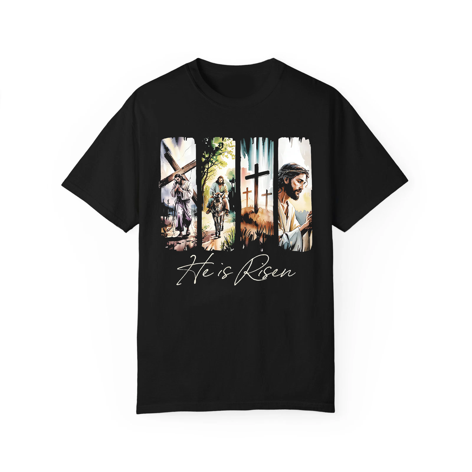 He Is Risen Jesus Shirt, Christian Resurrection Tee, Faith-Based Religious Apparel for Men Women