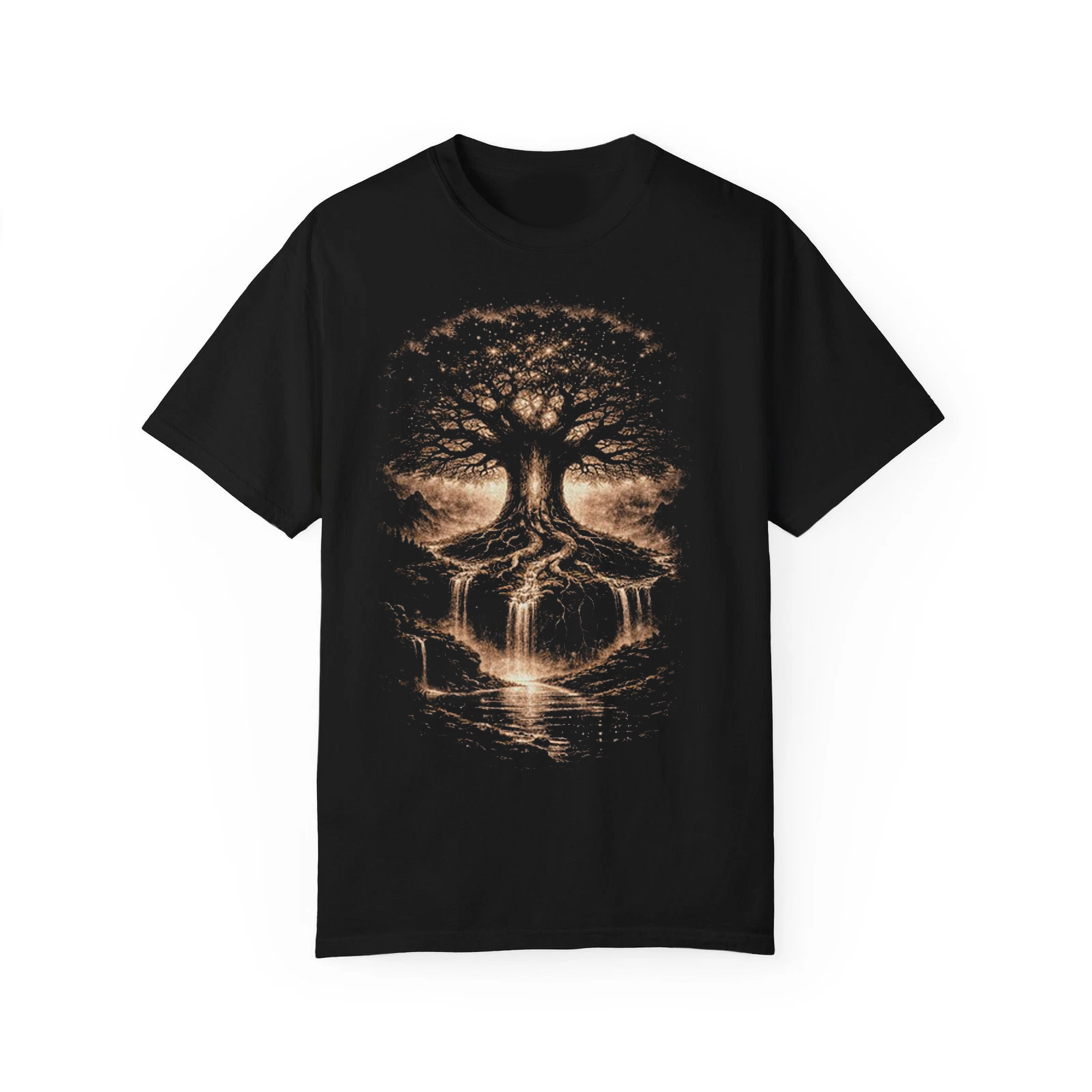 Tree of Life Retro T-Shirt, 90s Vintage Graphic Tee, Celestial Fantasy Nature Apparel