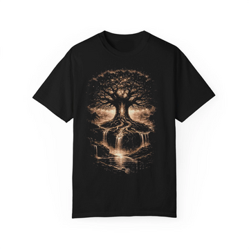 Tree of Life Retro T-Shirt, 90s Vintage Graphic Tee, Celestial Fantasy Nature Apparel