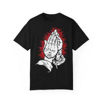Pray for Me Shirt, Tattooed Hands Christian Tee, Orthodox Catholic Religious Apparel for Men Women