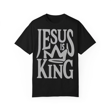 "Jesus Is King" Oversized T-Shirt, Vintage Christian Streetwear, Urban Faith Graphic Tee
