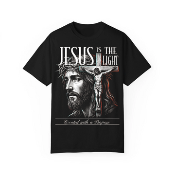 Christian Jesus Is the Light Shirt, Faith Based Graphic Tee, Religious Apparel
