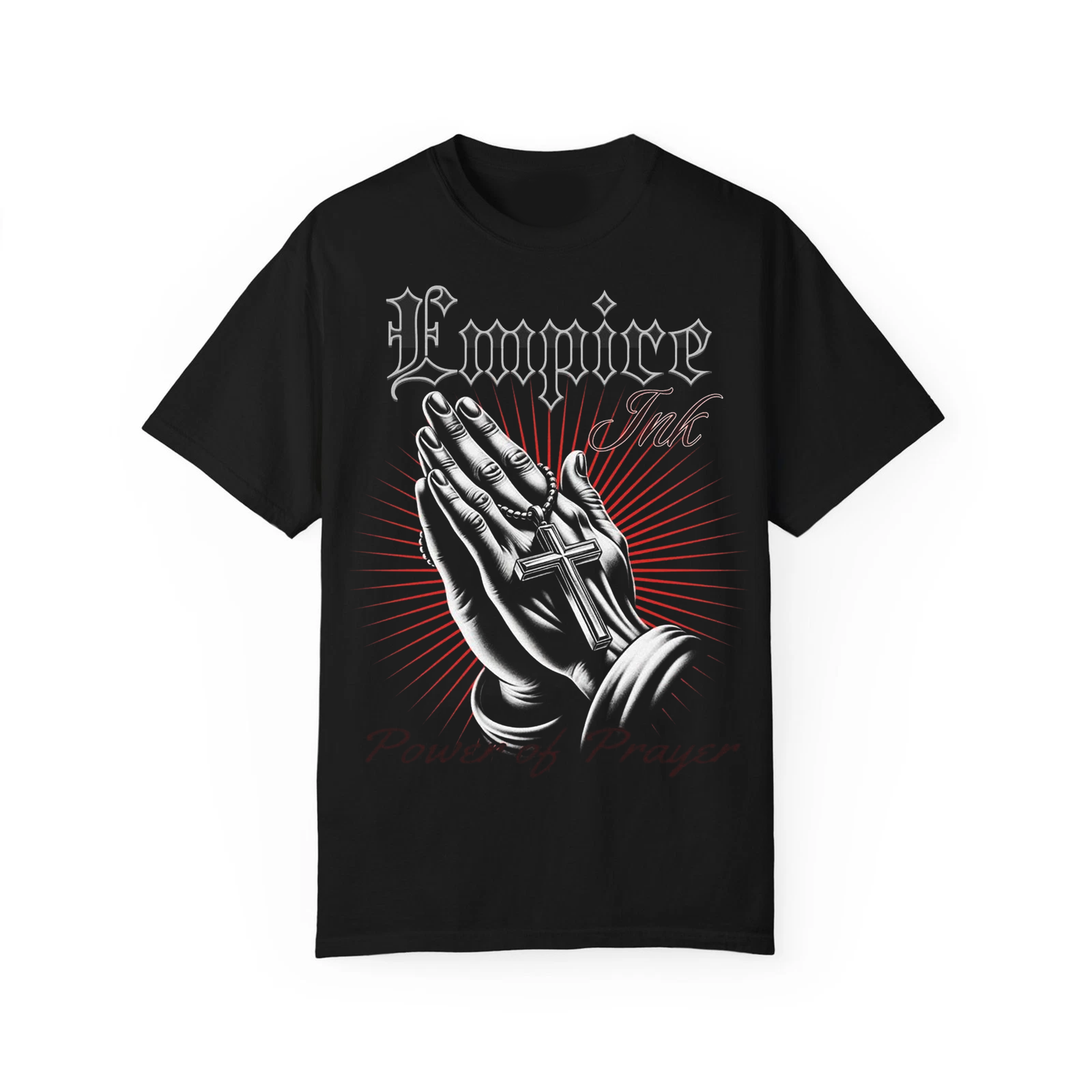 Power of Prayer T-Shirt, Praying Hands Christian Shirt, Religious Faith Apparel