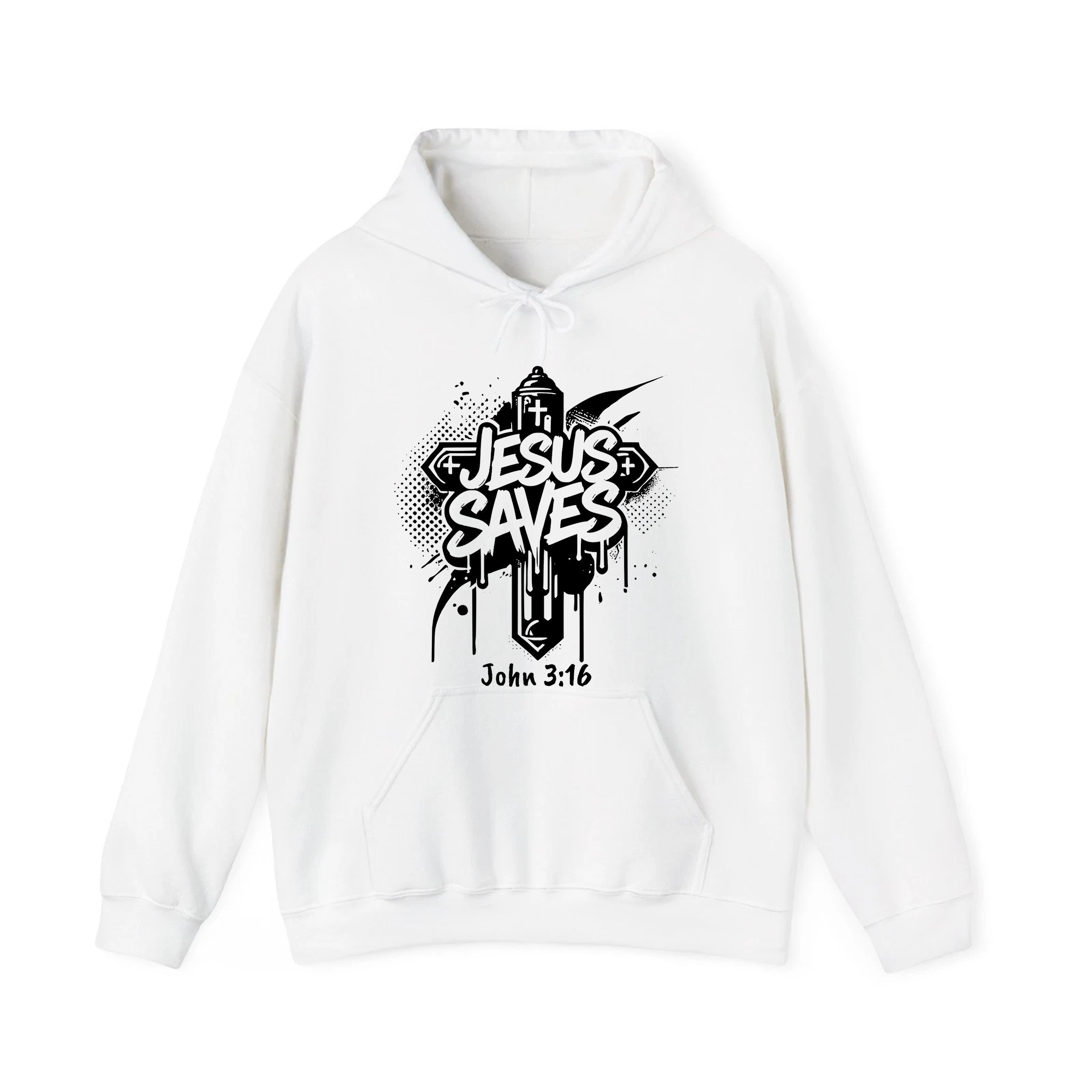 Jesus Saves Cross Shirt, John 3:16 Bible Verse Tee, Christian Faith Apparel Gift