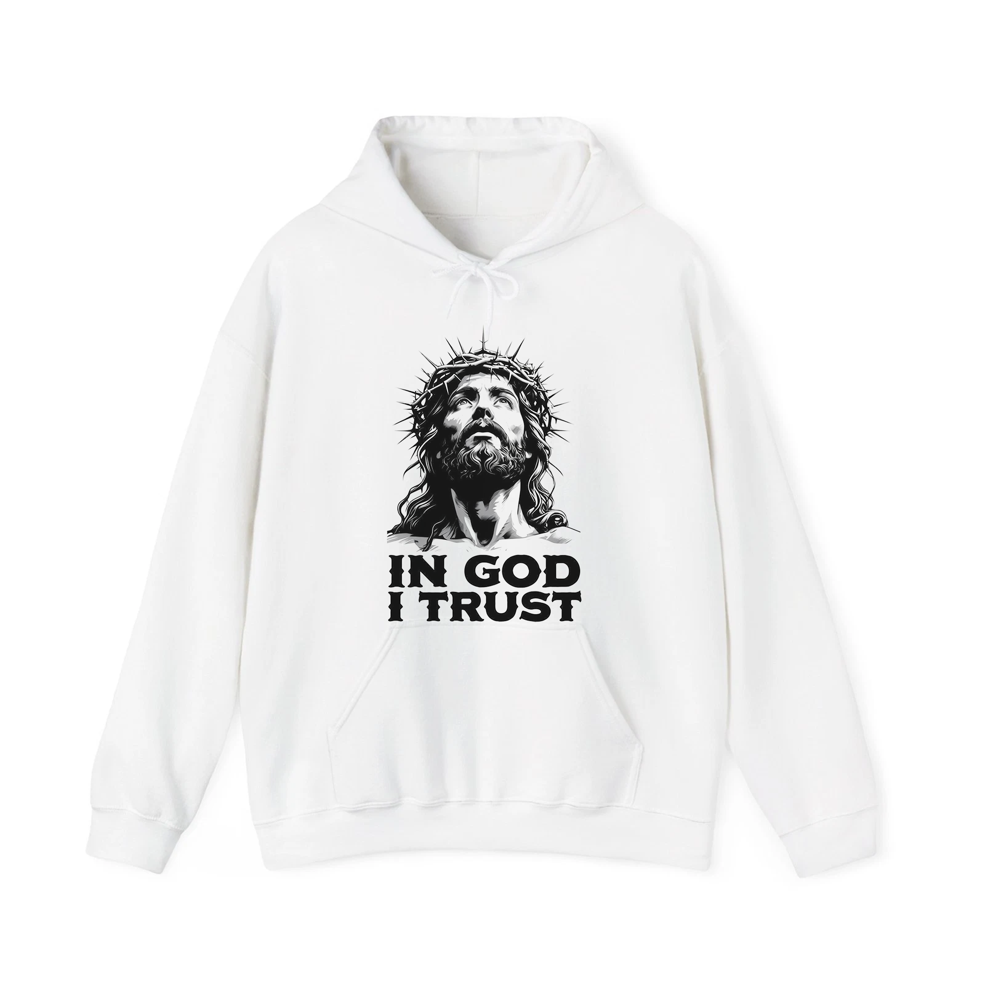In God I Trust Shirt, Jesus Crown of Thorns Tee, Christian Religious Graphic T-Shirt