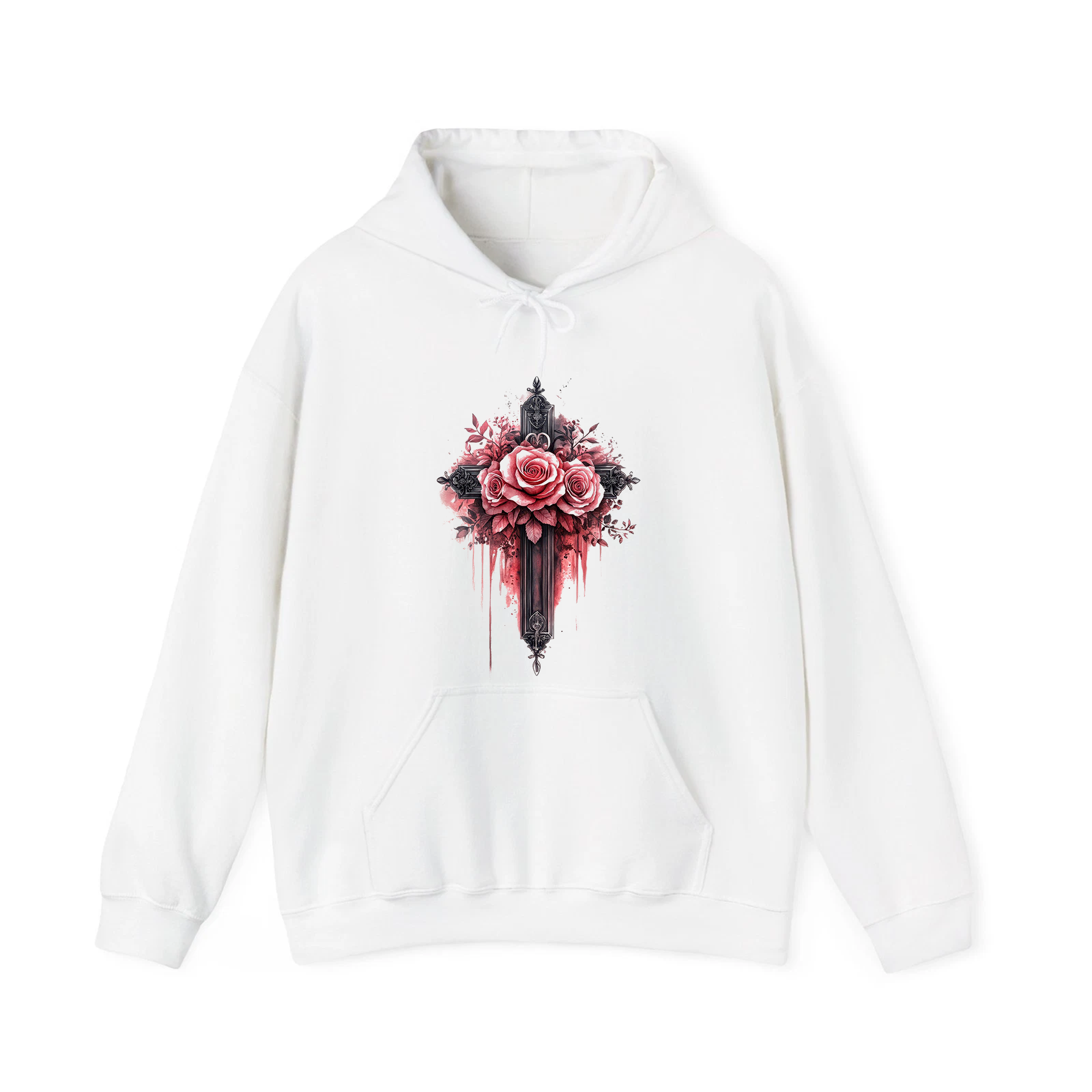 Floral Cross Christian Shirt, Rose Faith Tee, Vintage Religious Apparel for Men Women