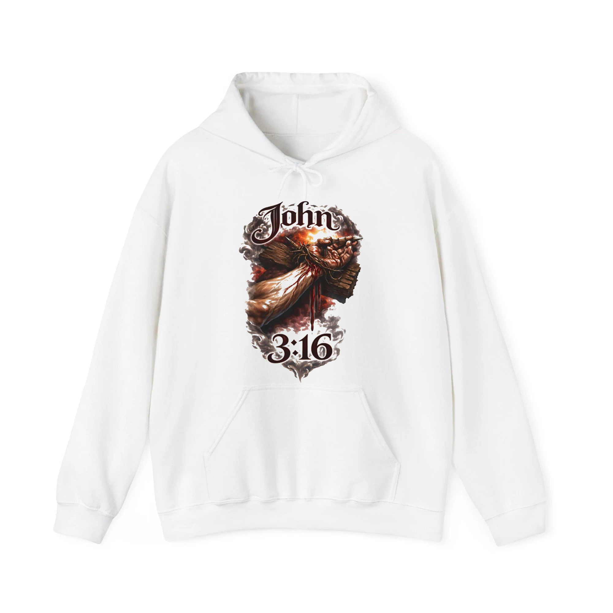 John 3:16 Cross Illustration Shirt, Christian Faith Tee, Jesus Love Bible Verse, Religious Gift