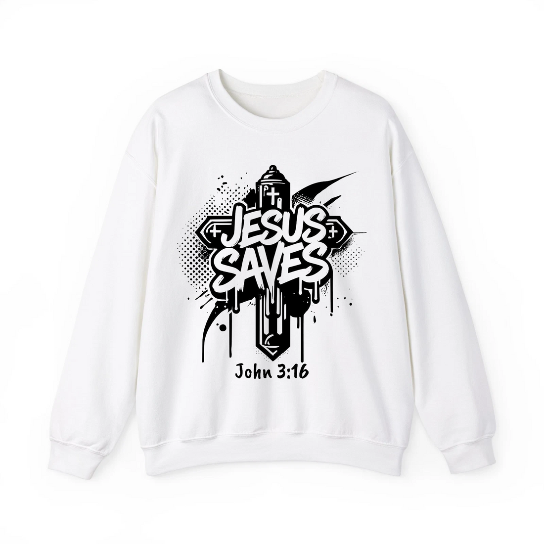 Jesus Saves Cross Shirt, John 3:16 Bible Verse Tee, Christian Faith Apparel Gift