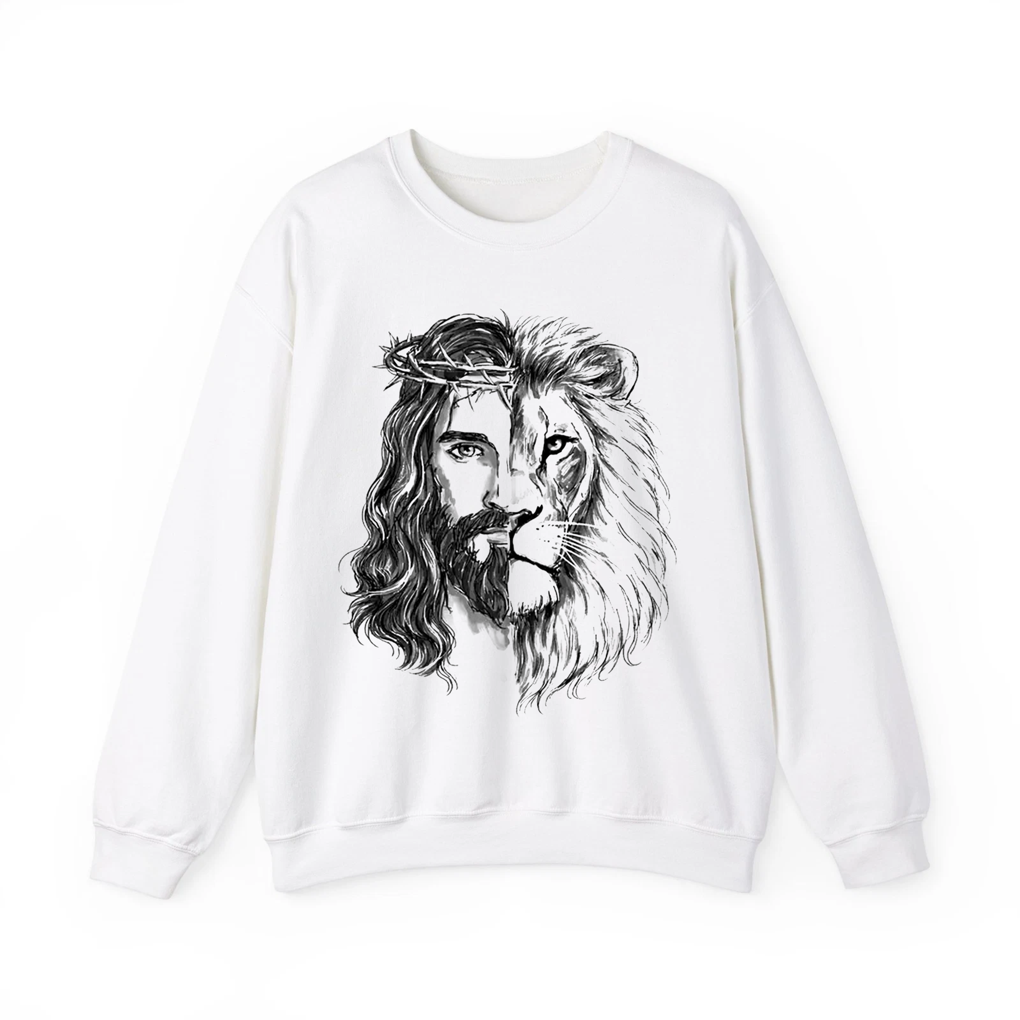 Lion of Judah Christian T-Shirt, Faith Religious Lion Graphic Tee, Jesus Christian Shirt