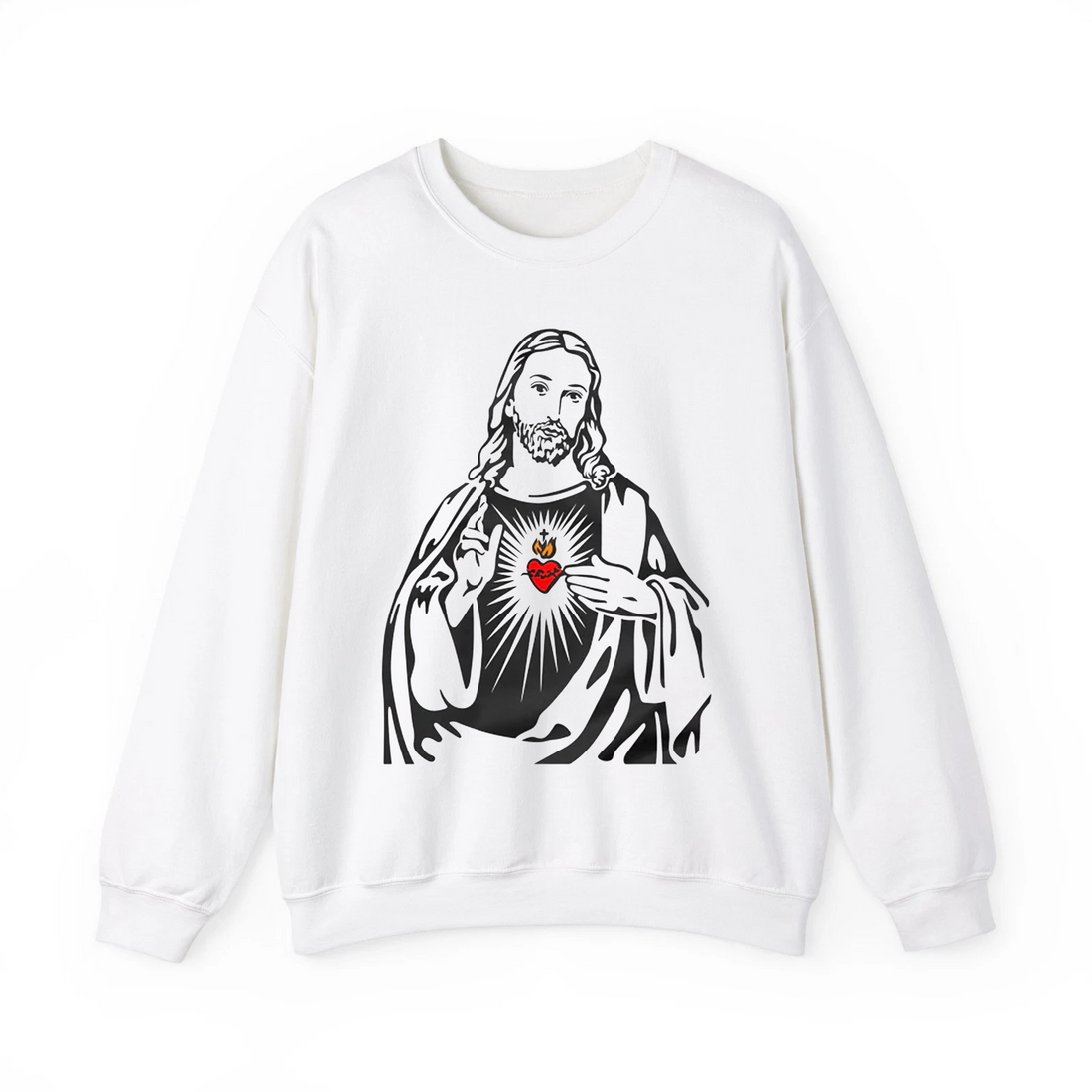 Jesus Christ Minimalist Sacred Heart T-Shirt, Christian Faith Shirt, Religious Graphic Tee