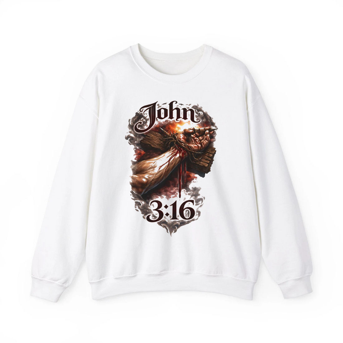 John 3:16 Cross Illustration Shirt, Christian Faith Tee, Jesus Love Bible Verse, Religious Gift