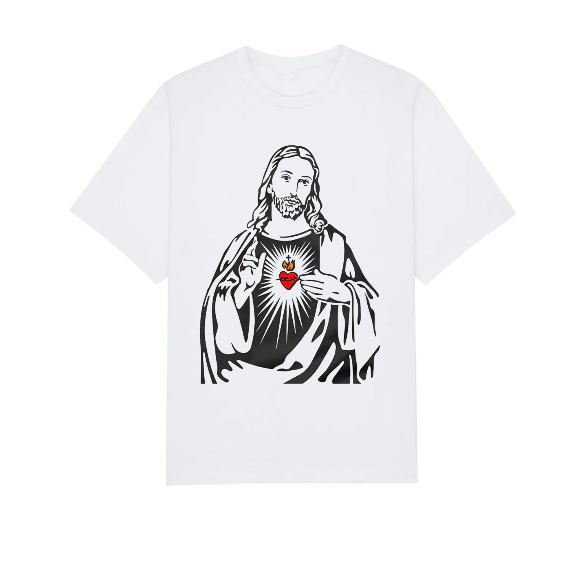 Jesus Christ Minimalist Sacred Heart T-Shirt, Christian Faith Shirt, Religious Graphic Tee