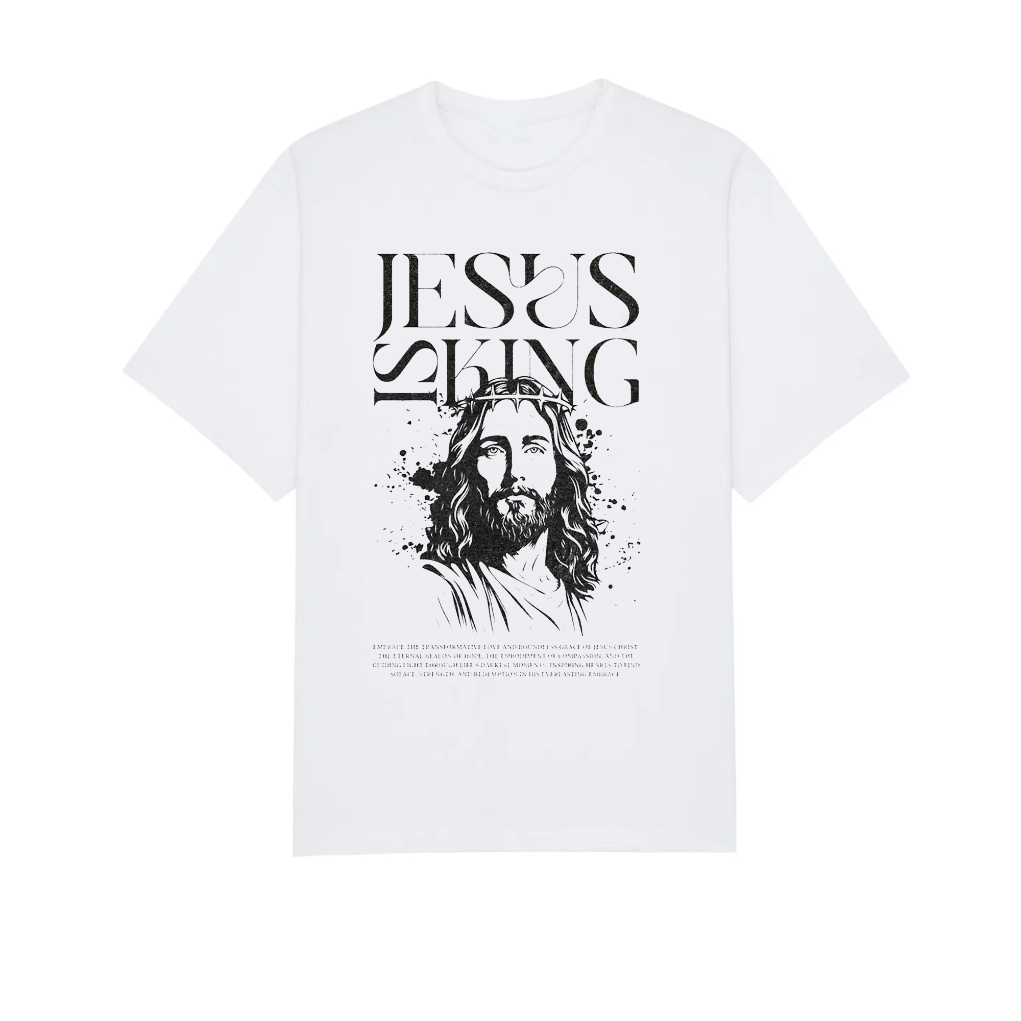 Jesus Is King Shirt, Christian Graphic T-Shirt, Jesus Christ Portrait Tee, Faith-Based Apparel, Religious Gift for Believers